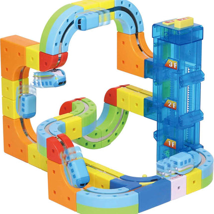 Sunsmile Rail Cube Elevator Set Puzzle Blocks Japan Educational Toy Kids Gift - Picks Japan