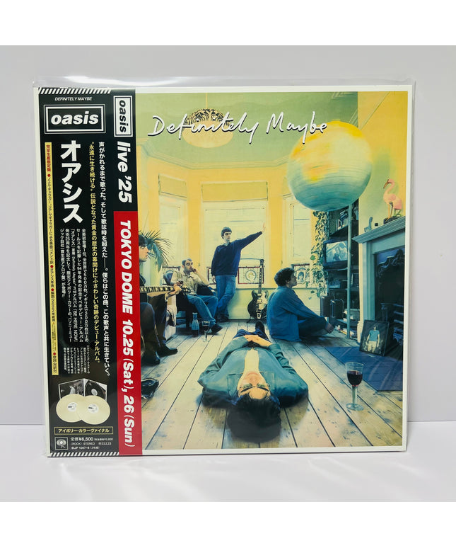 Oasis Definitely Maybe IVORY Color Vinyl 2LP Record Japan Limited edition OBI