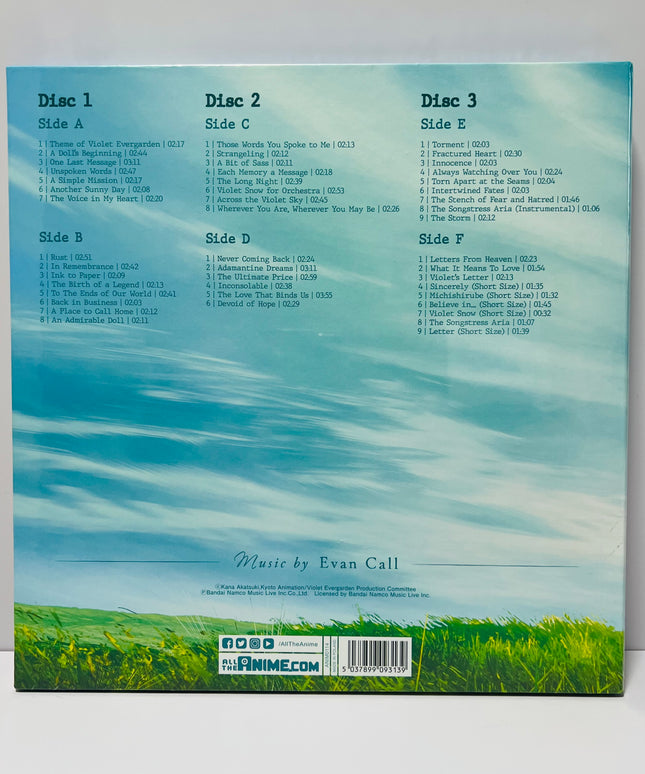 Violet Evergarden Original Soundtrack Deluxe Edition 3LP Vinyl Box Set | Evan Call | Numbered Limited Edition