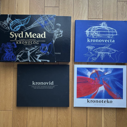 Syd Mead KRONOLOG Art Book and Laserdisc Box Set Complete Japan