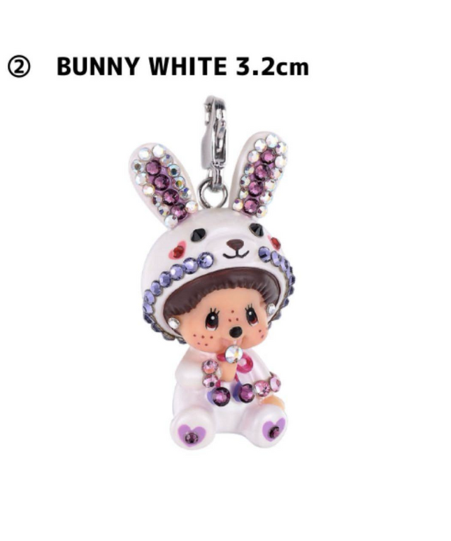 Monchhichi x Swarovski Necklace – White Bunny Charm