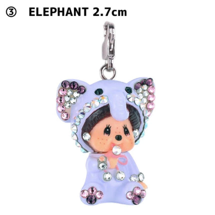Monchhichi x Swarovski Elephant Purple Jewelry Necklace