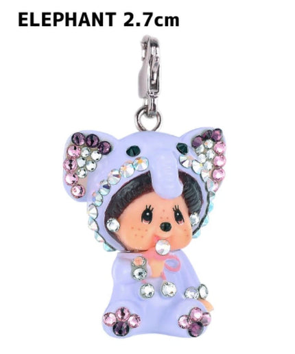 Monchhichi x Swarovski Elephant Purple Jewelry Necklace