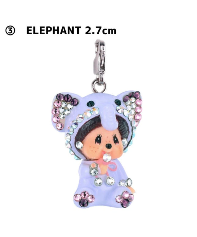 Monchhichi x Swarovski Elephant Purple Jewelry Necklace