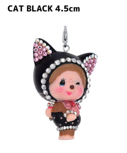 Monchhichi x Swarovski Necklace – Black Cat Charm