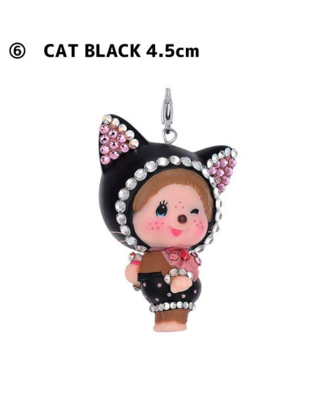 Monchhichi x Swarovski Necklace – Black Cat Charm