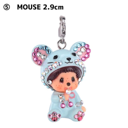 Monchhichi x Swarovski Mouse Necklace – Blue Charm