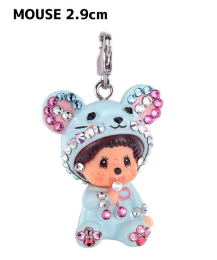Monchhichi x Swarovski Mouse Necklace – Blue Charm